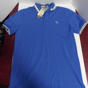 Abercrombie Kids XL Polo Moose Logo Blue/White 100% Cotton Boys